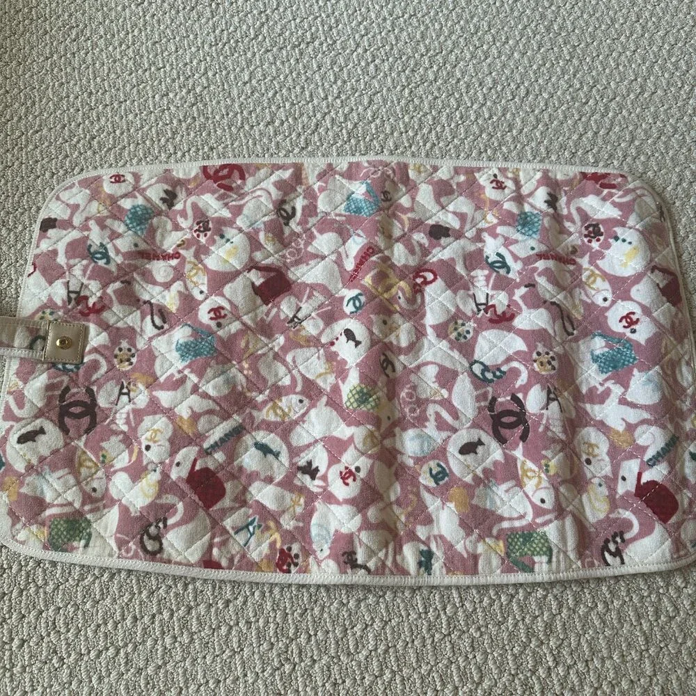 Authentic Chanel Terry Cloth Animal Print Diaper Changing Mat - Picture 6 of 8